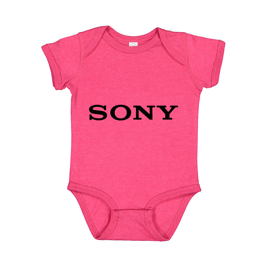 Sony Black Logo Baby Romper Onesie - Pink