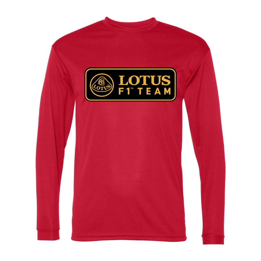 Men's Lotus F1 Team Polyester Long Sleeve T-Shirt - Red