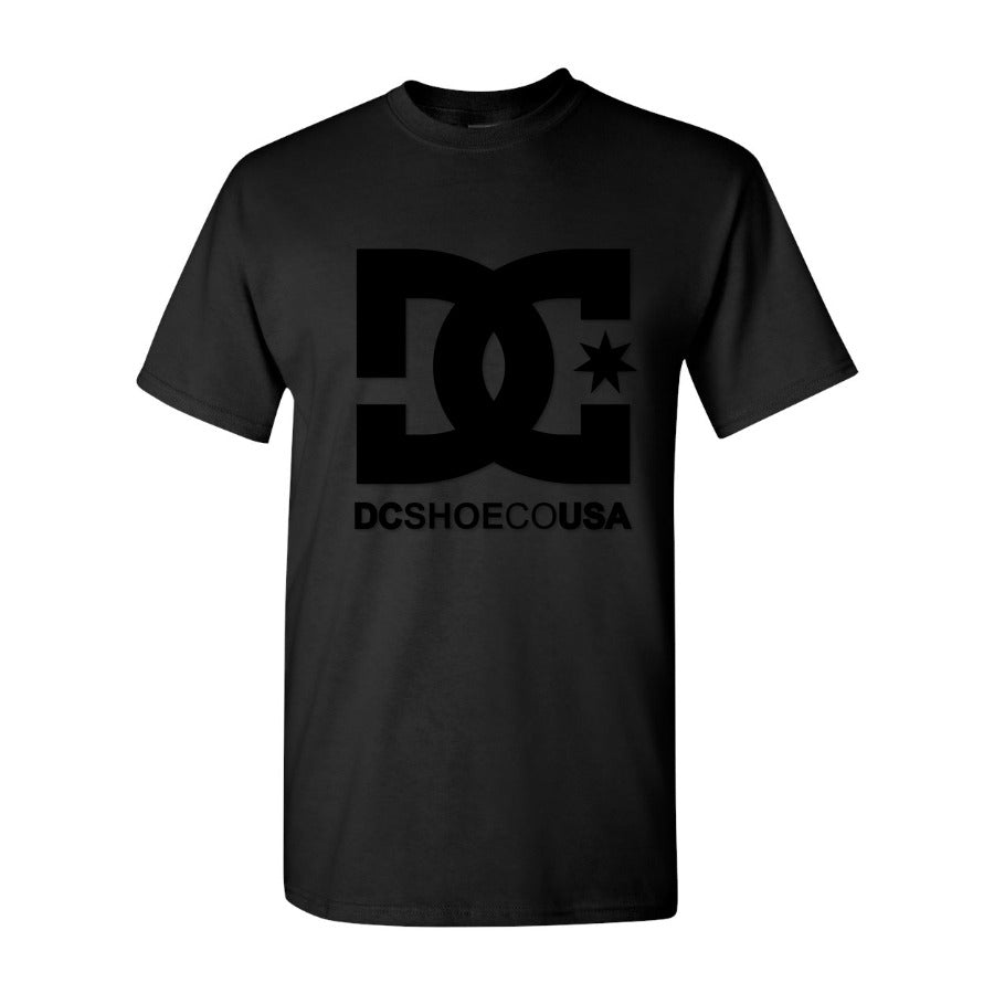 Men's DC Logo Cotton T-Shirt - Black