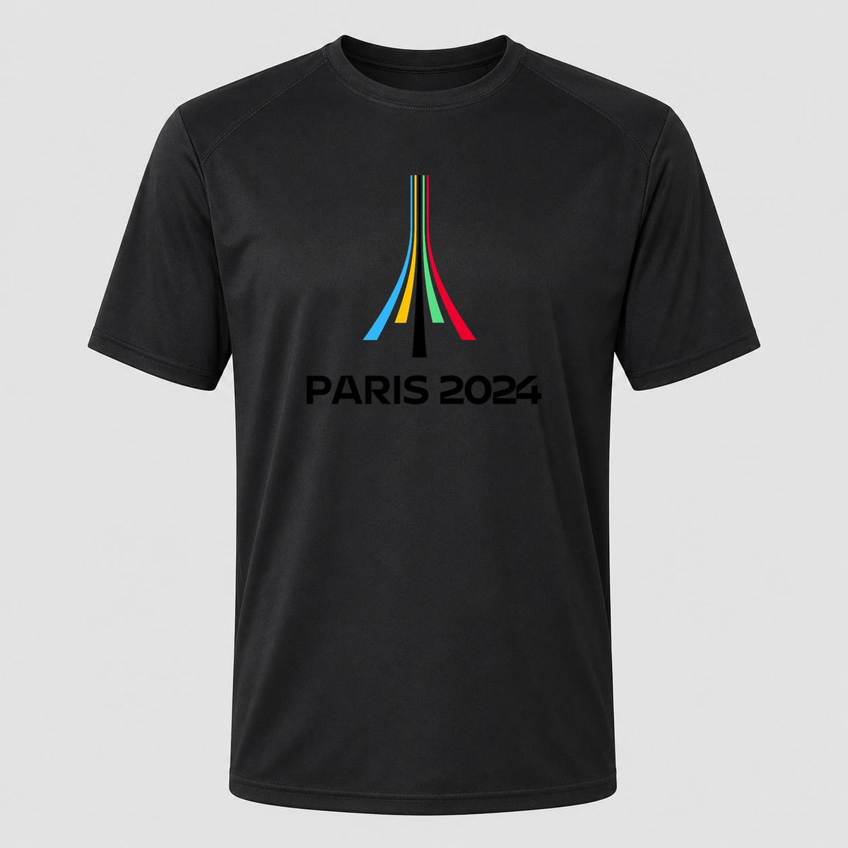 Men's Paris 2024 Olympics Black Performance T-Shirt - Black