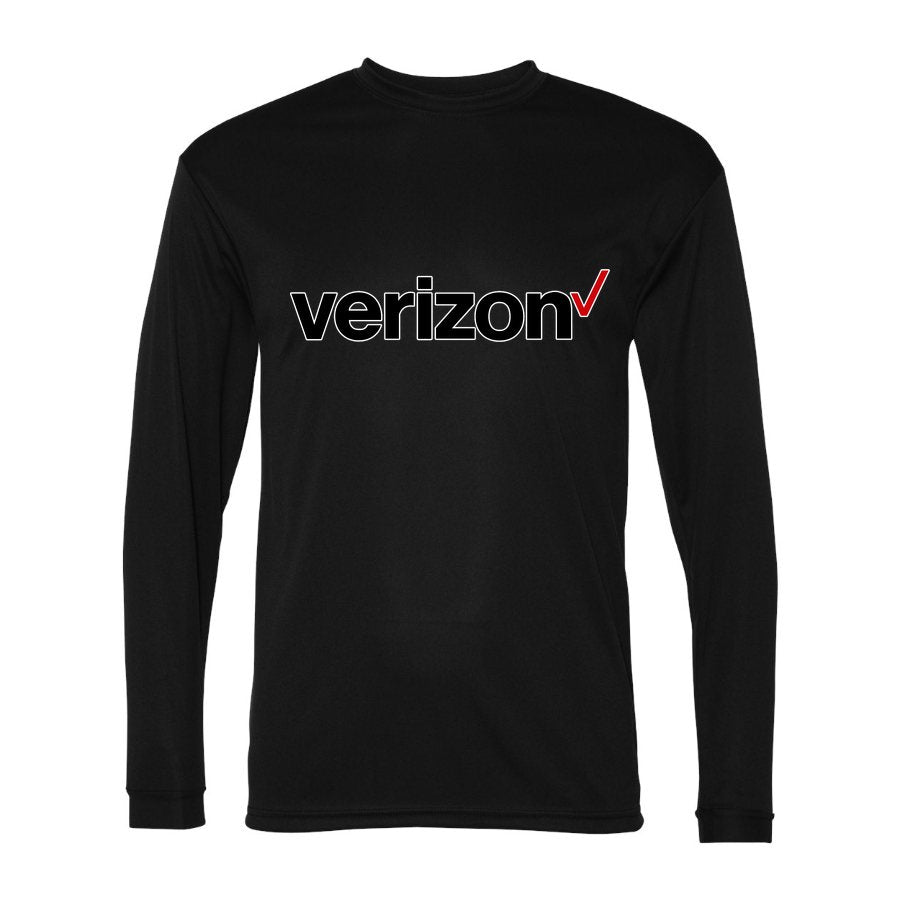 Men's Verizon Polyester Long Sleeve T-Shirt - Black
