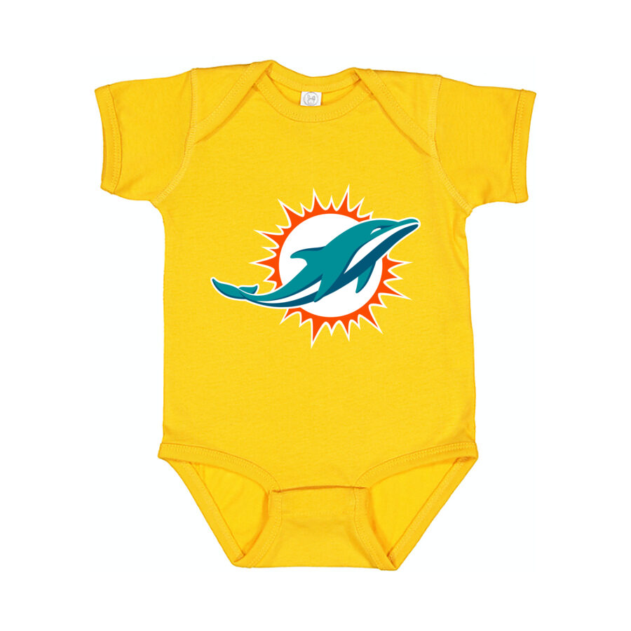 Miami Dolphins Baby Romper Onesie - Yellow