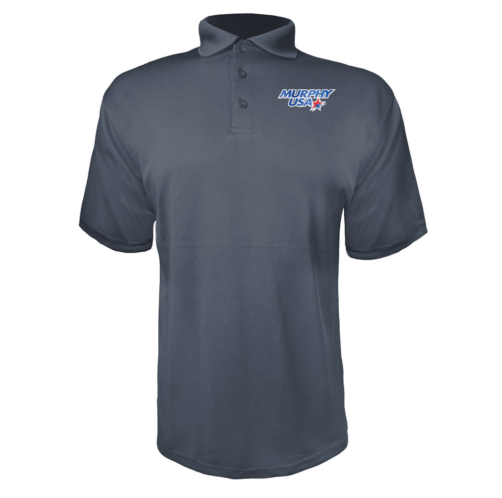 Murphy USA men's polyester polo in Charcoal