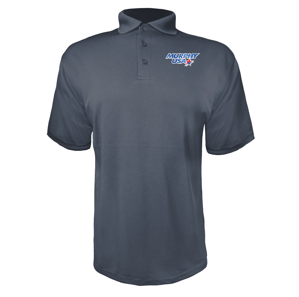 Murphy USA men's polyester polo in Charcoal