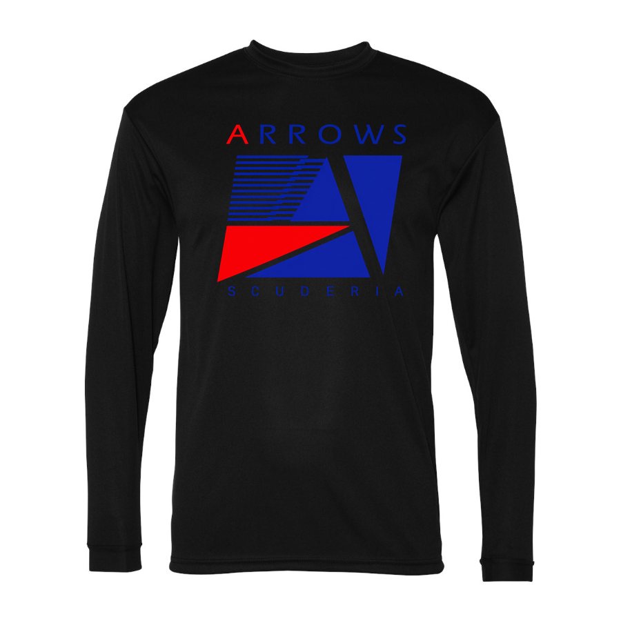 Men's Arrows F1 Team Polyester Long Sleeve T-Shirt - Black