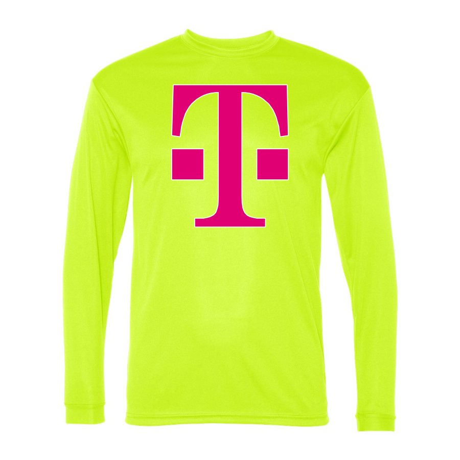 Men's T Mobile Polyester Long Sleeve T-Shirt - Safety Yellow