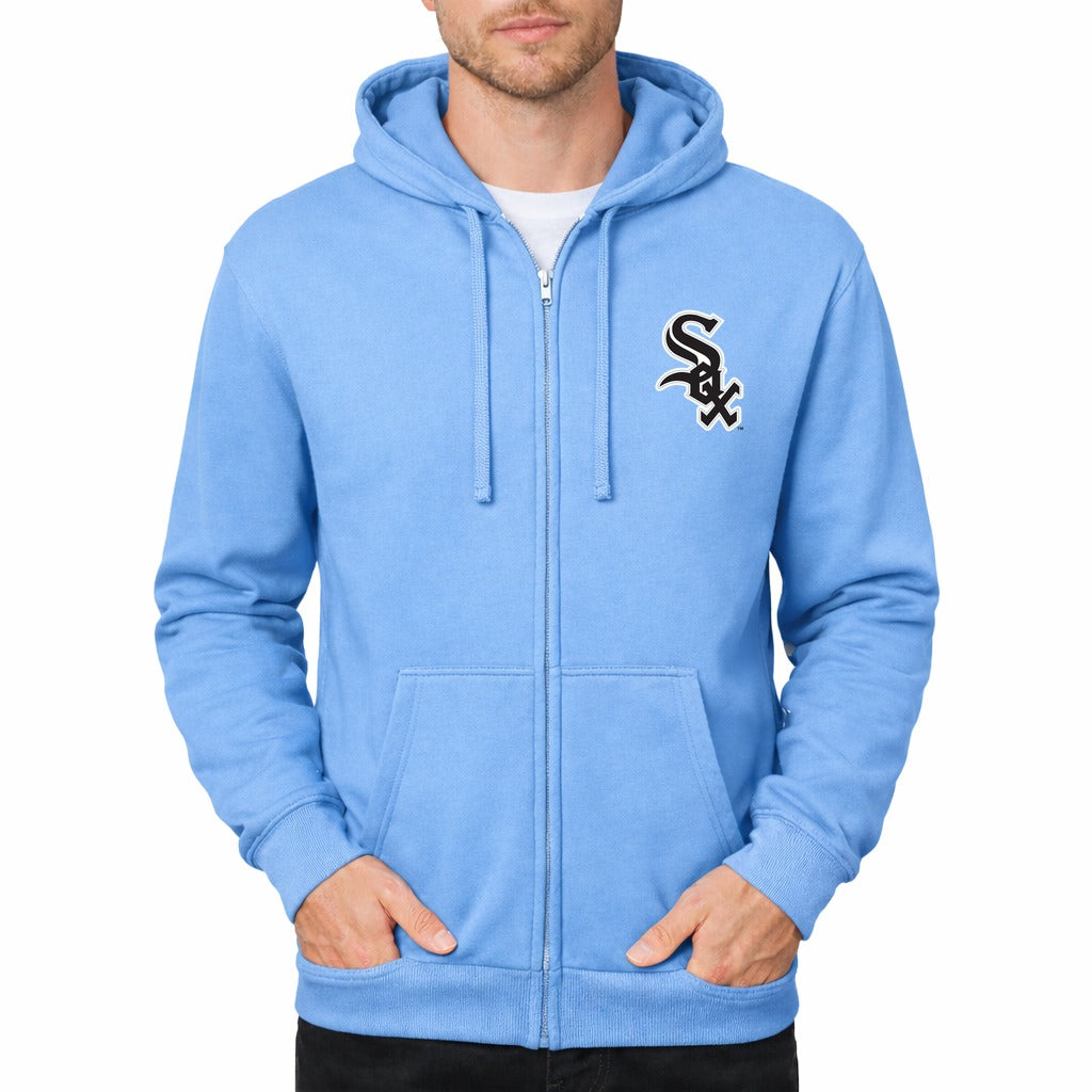 Men's Chicago White Sox Zipper Hoodie - Light Blue