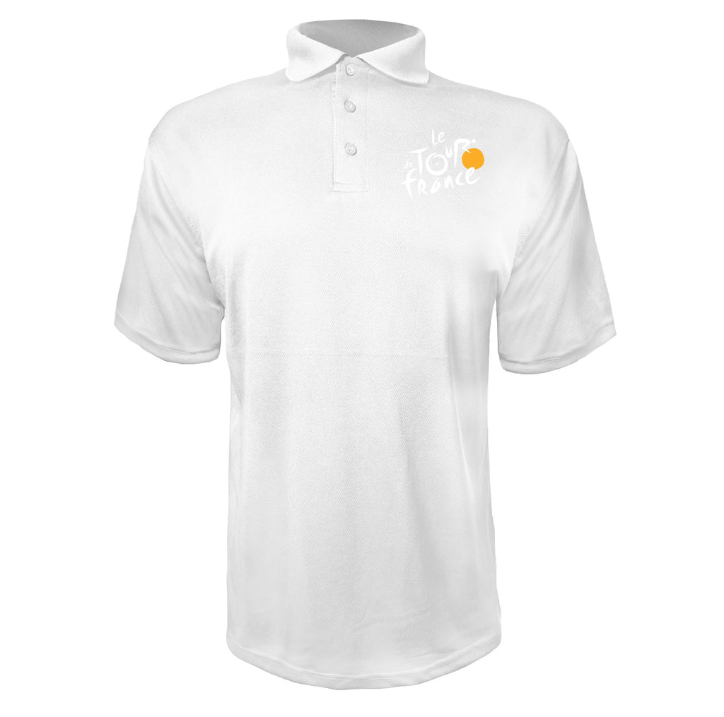 Tour de France White White polyester polo