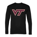 Men's Virginia Tech Hokies Polyester Long Sleeve T-Shirt - Black
