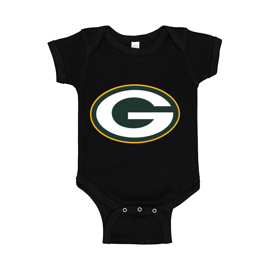 Green Bay Packers Baby Romper Onesie - Black