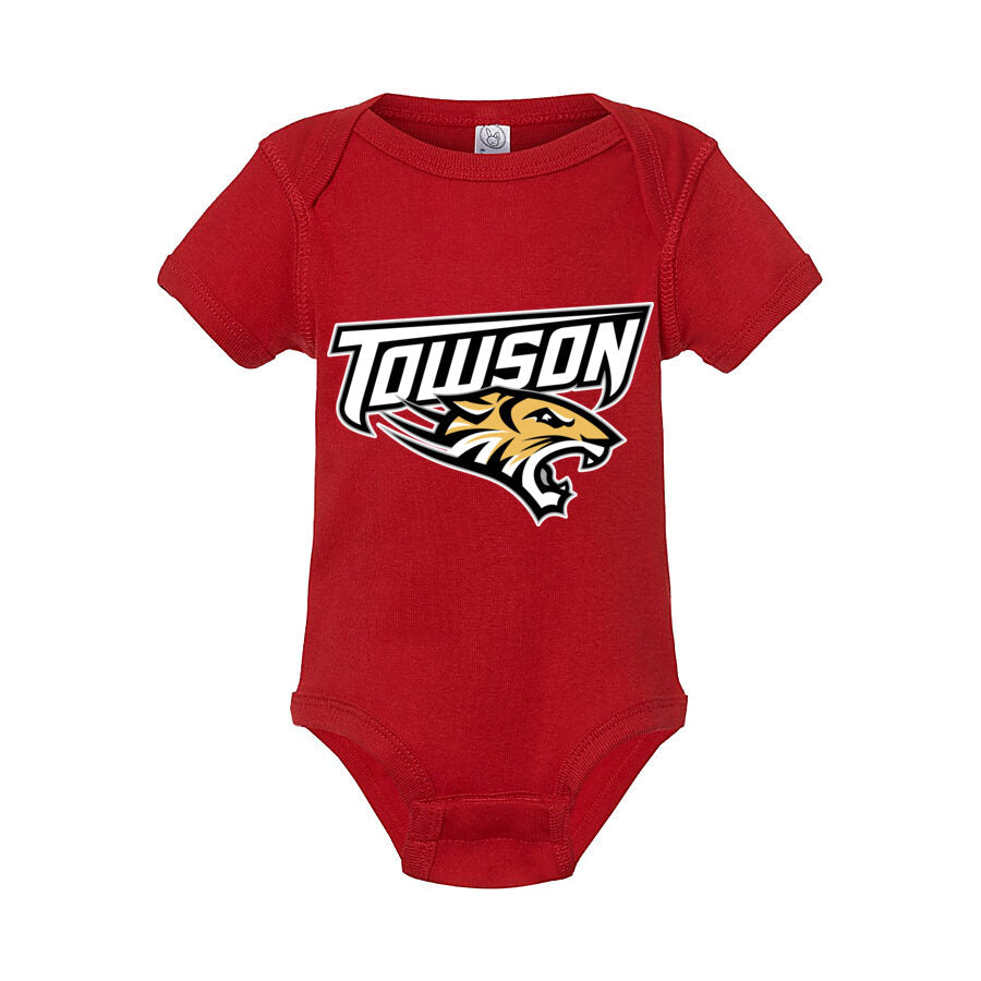 Towson Tigers Baby Romper Onesie - Red
