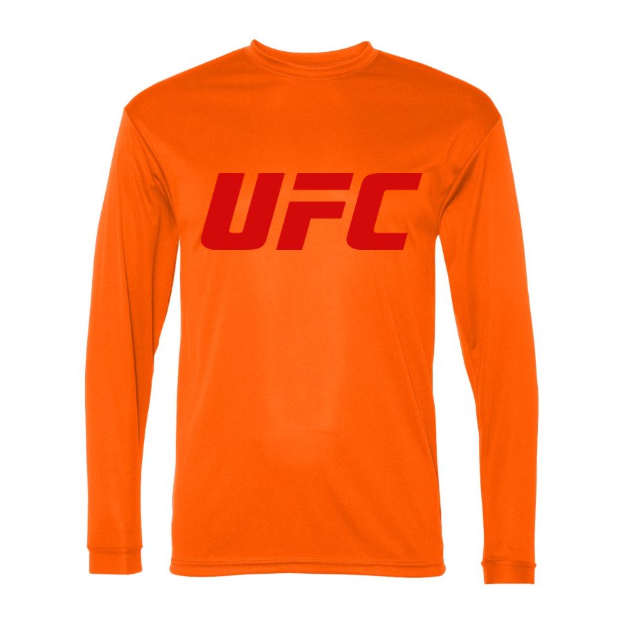 Men's UFC Polyester Long Sleeve T-Shirt - Safety Orange