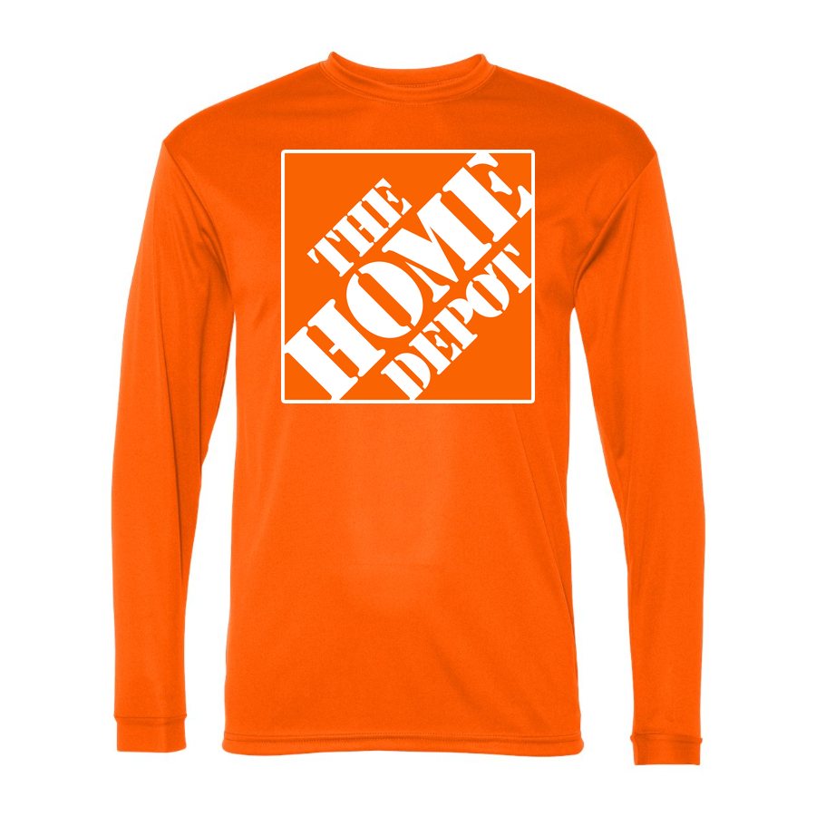 Men's The Home Depot Polyester Long Sleeve T-Shirt - Safety Orange