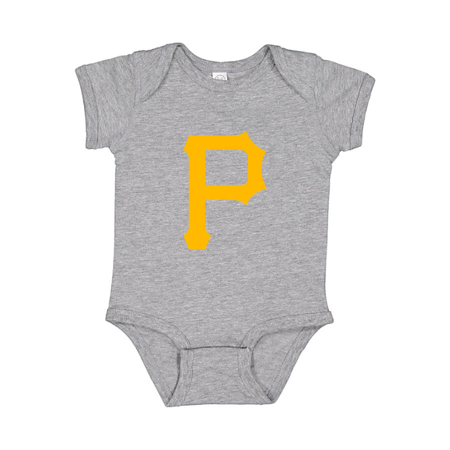Pittsburgh Pirates Baby Romper Onesie - Gray