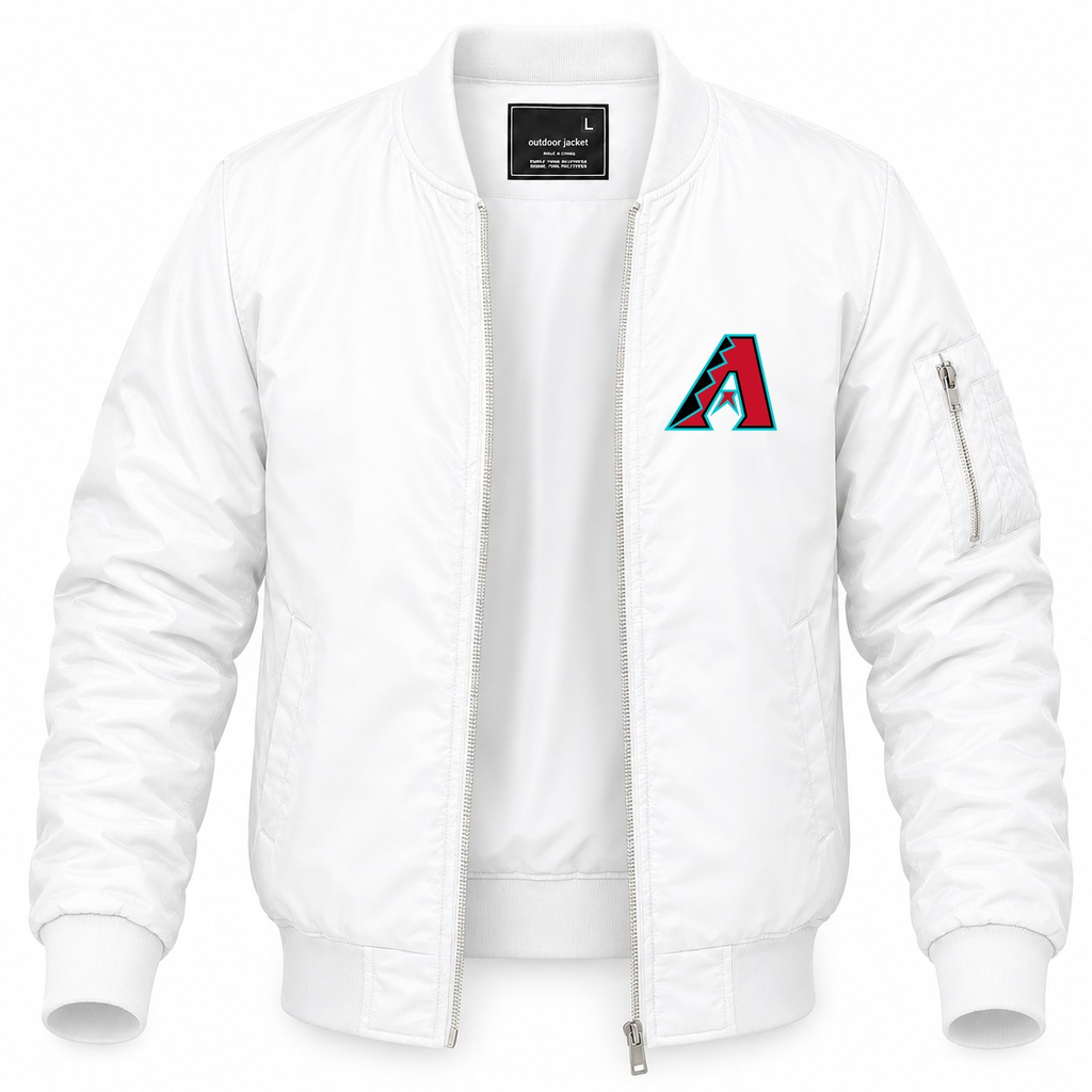 Men's Arizona Diamondbacks Lightweight Bomber Jacket - White