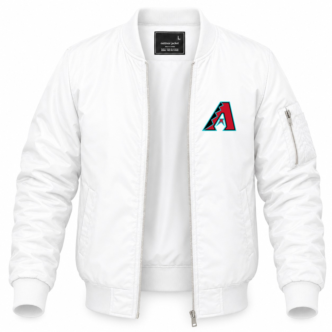 Men's Arizona Diamondbacks Lightweight Bomber Jacket - White