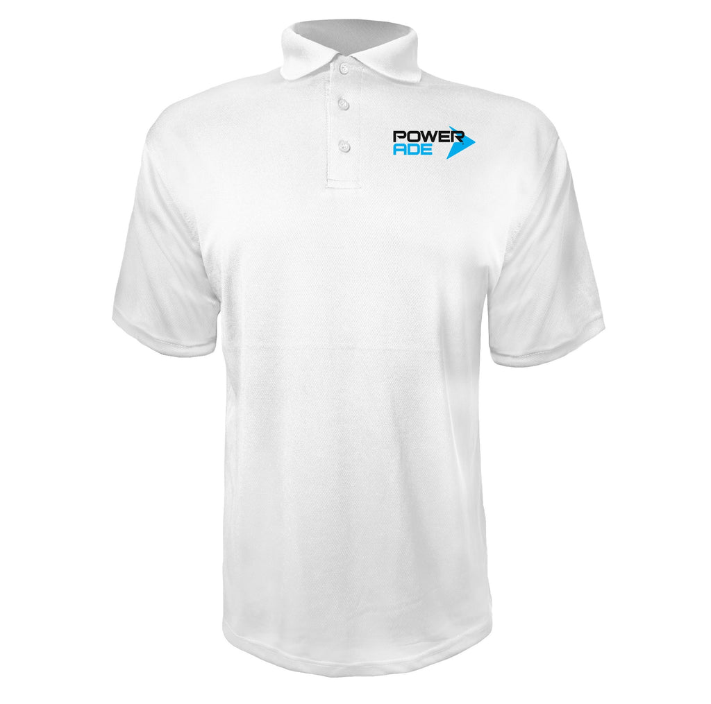 Powerade men's polyester polo in White