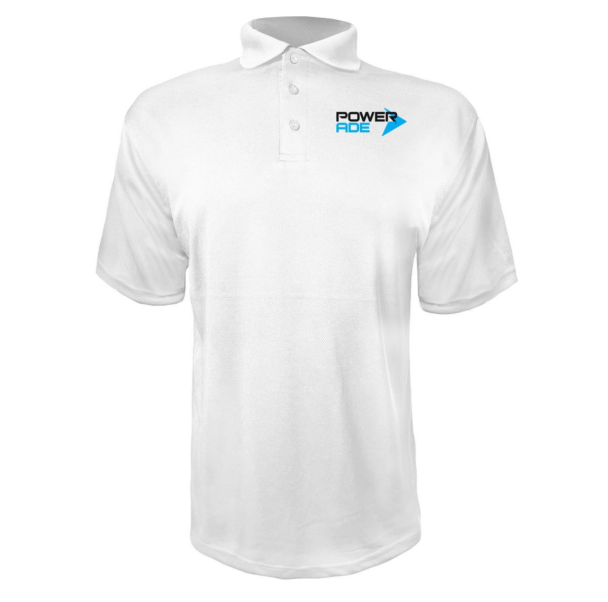 Powerade men's polyester polo in White
