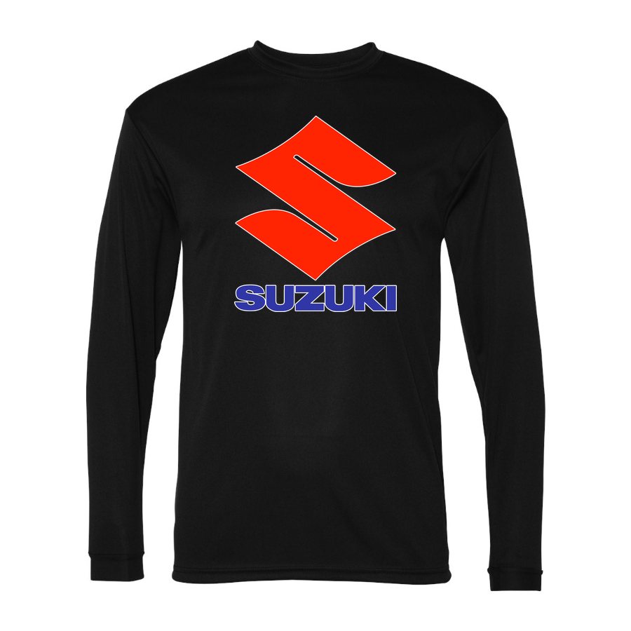 Men's Suzuki Polyester Long Sleeve T-Shirt - Black