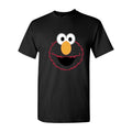 Men's Elmo Face2 Cotton T-Shirt - Black
