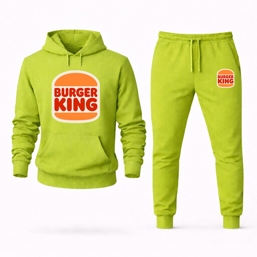 Burger King Hoodie and Joggers Set - Lime Green