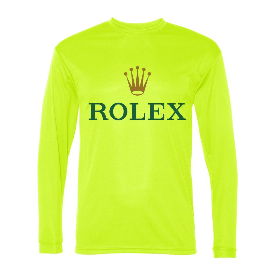 Men's Rolex Polyester Long Sleeve T-Shirt - Safety Yellow
