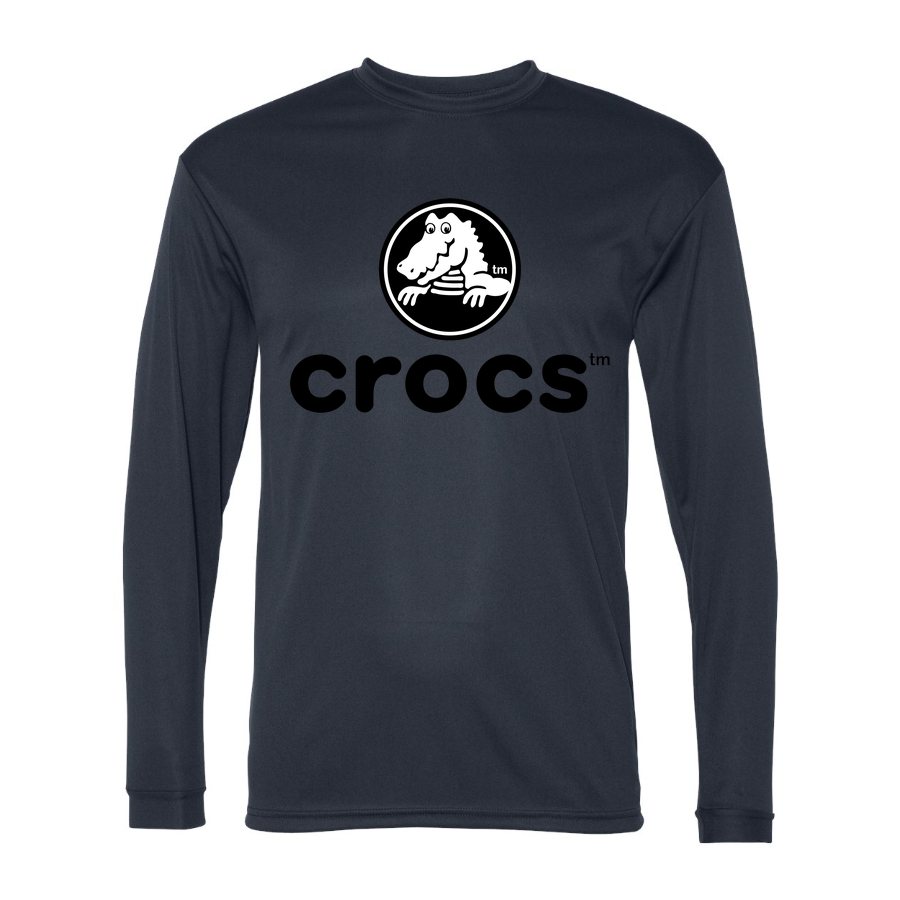 Men's Crocs Polyester Long Sleeve T-Shirt - Navy