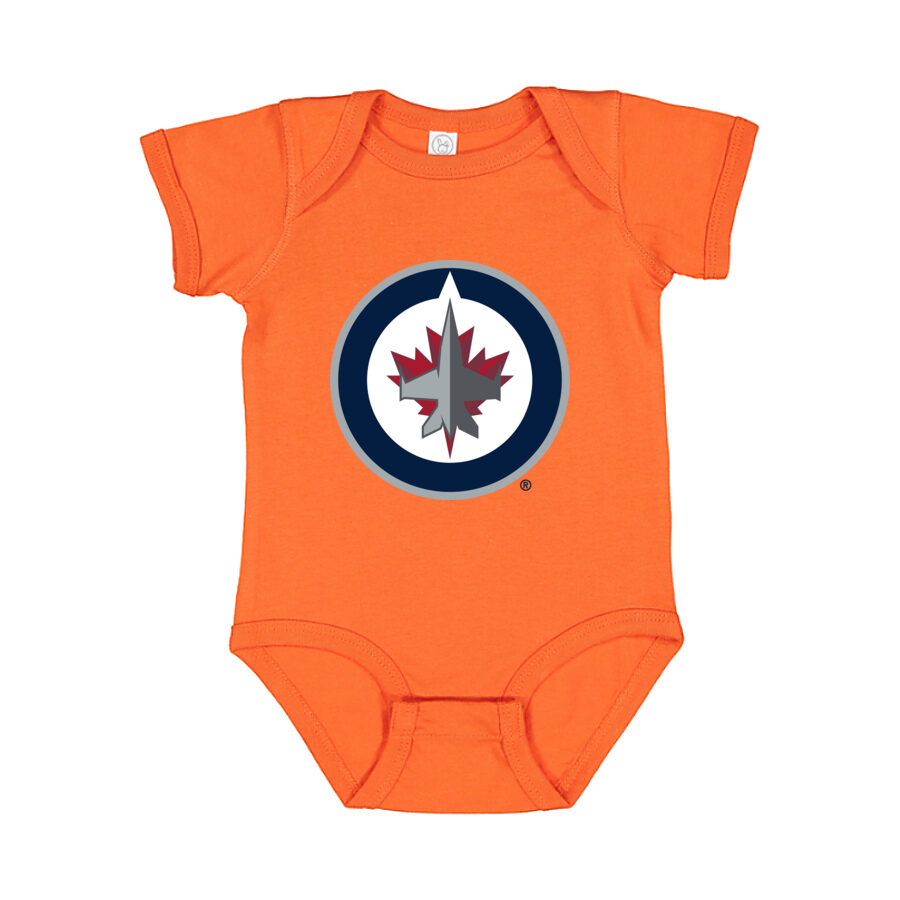 Winnipeg Jets Baby Romper Onesie - Orange