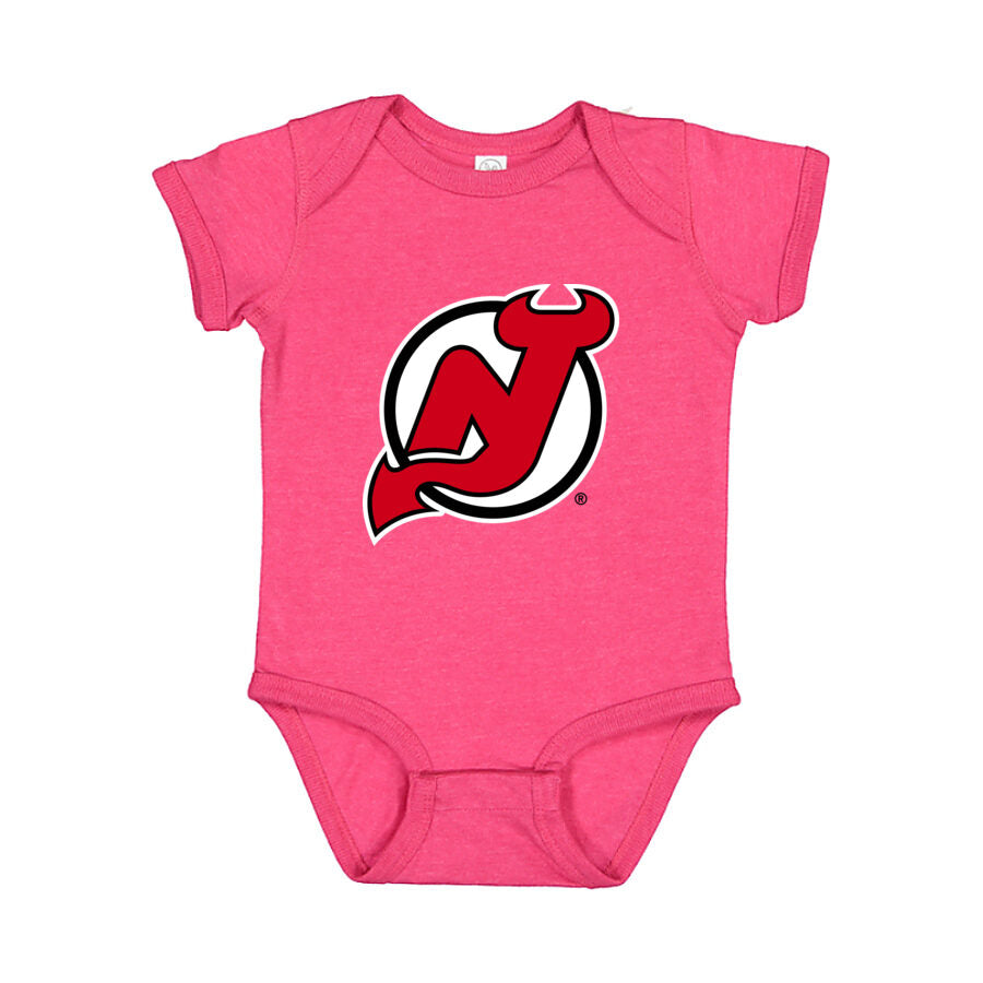 New Jersey Devils Baby Romper Onesie - Pink