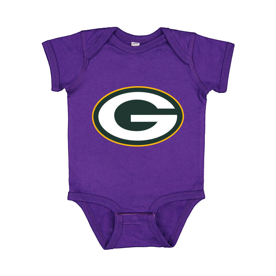 Green Bay Packers Baby Romper Onesie - Purple
