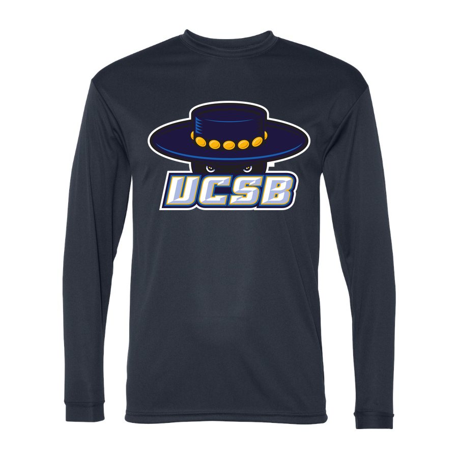 Men's UCSB Gauchos Polyester Long Sleeve T-Shirt - Navy