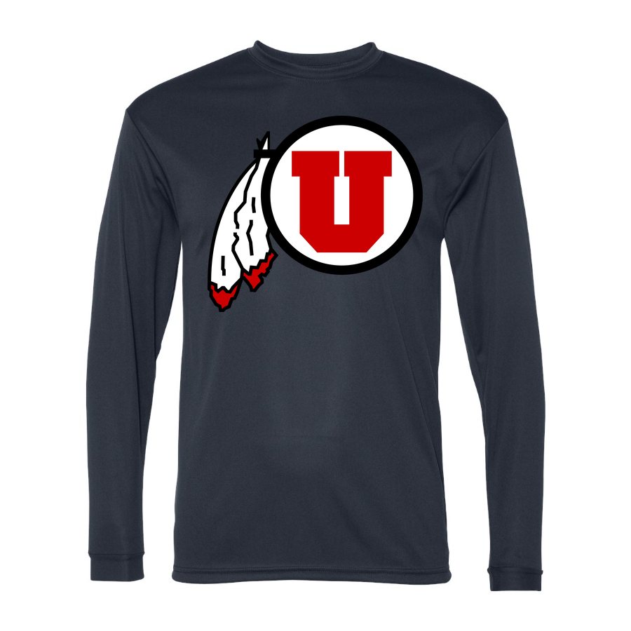 Men's Utah Utes Polyester Long Sleeve T-Shirt - Navy