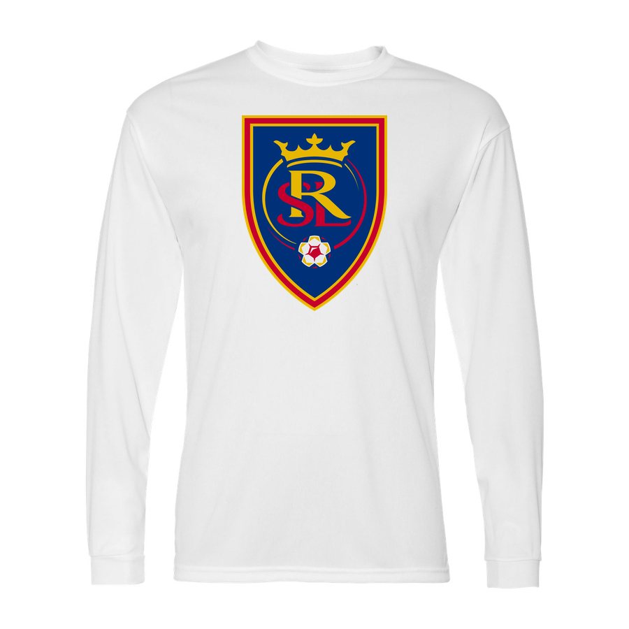 Men's Real Salt Lake Soccer Polyester Long Sleeve T-Shirt - White