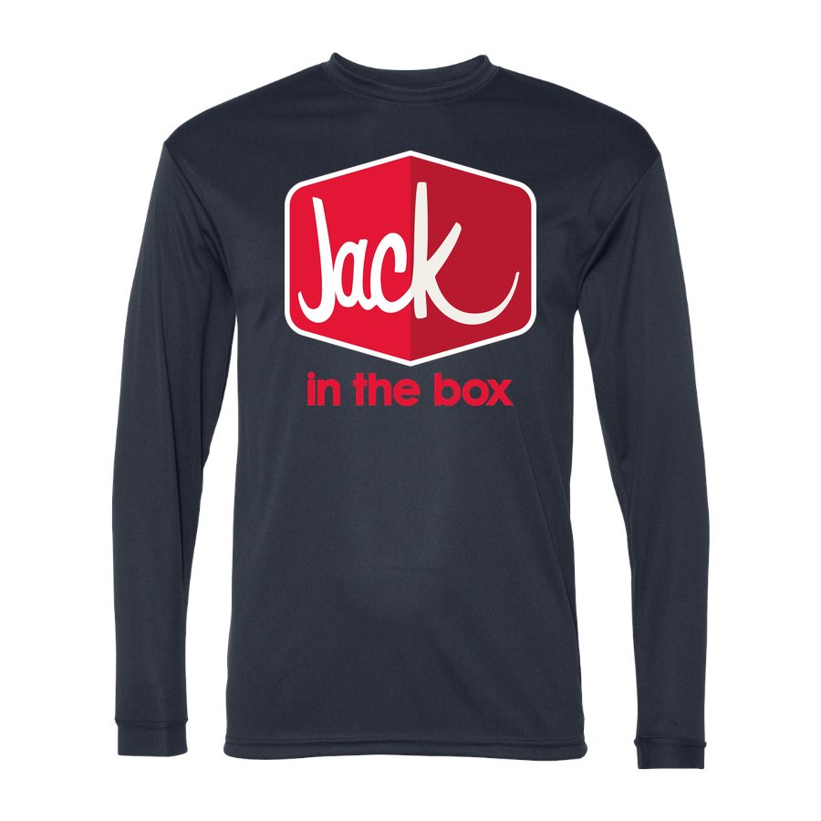 Men's Jack in the Box Polyester Long Sleeve T-Shirt - Navy