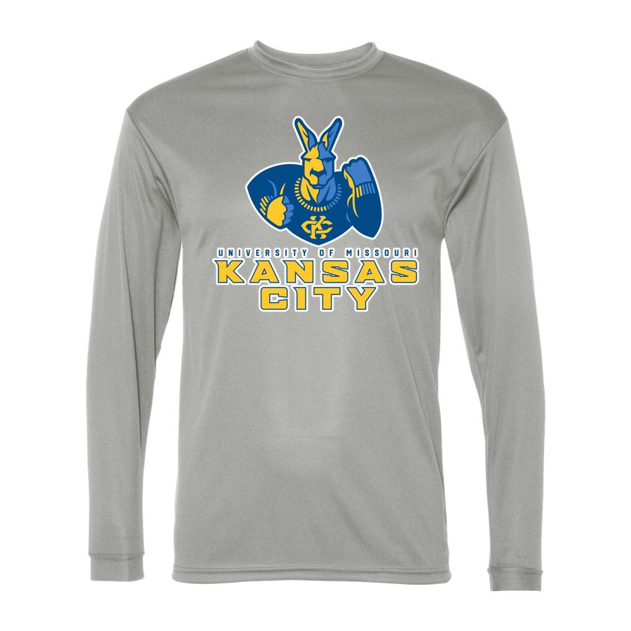 Men's UMKC Kangaroos Polyester Long Sleeve T-Shirt - Silver
