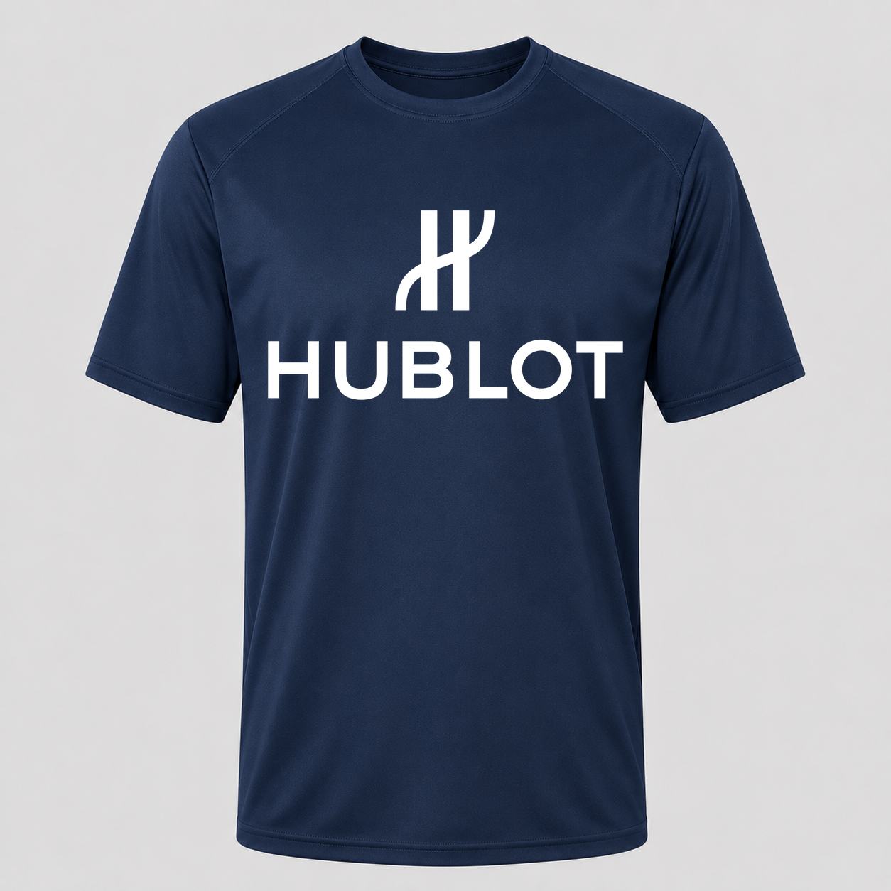 Men's Hublot White Performance T-Shirt - Navy