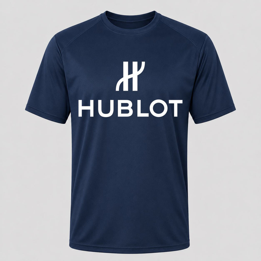 Men's Hublot White Performance T-Shirt - Navy