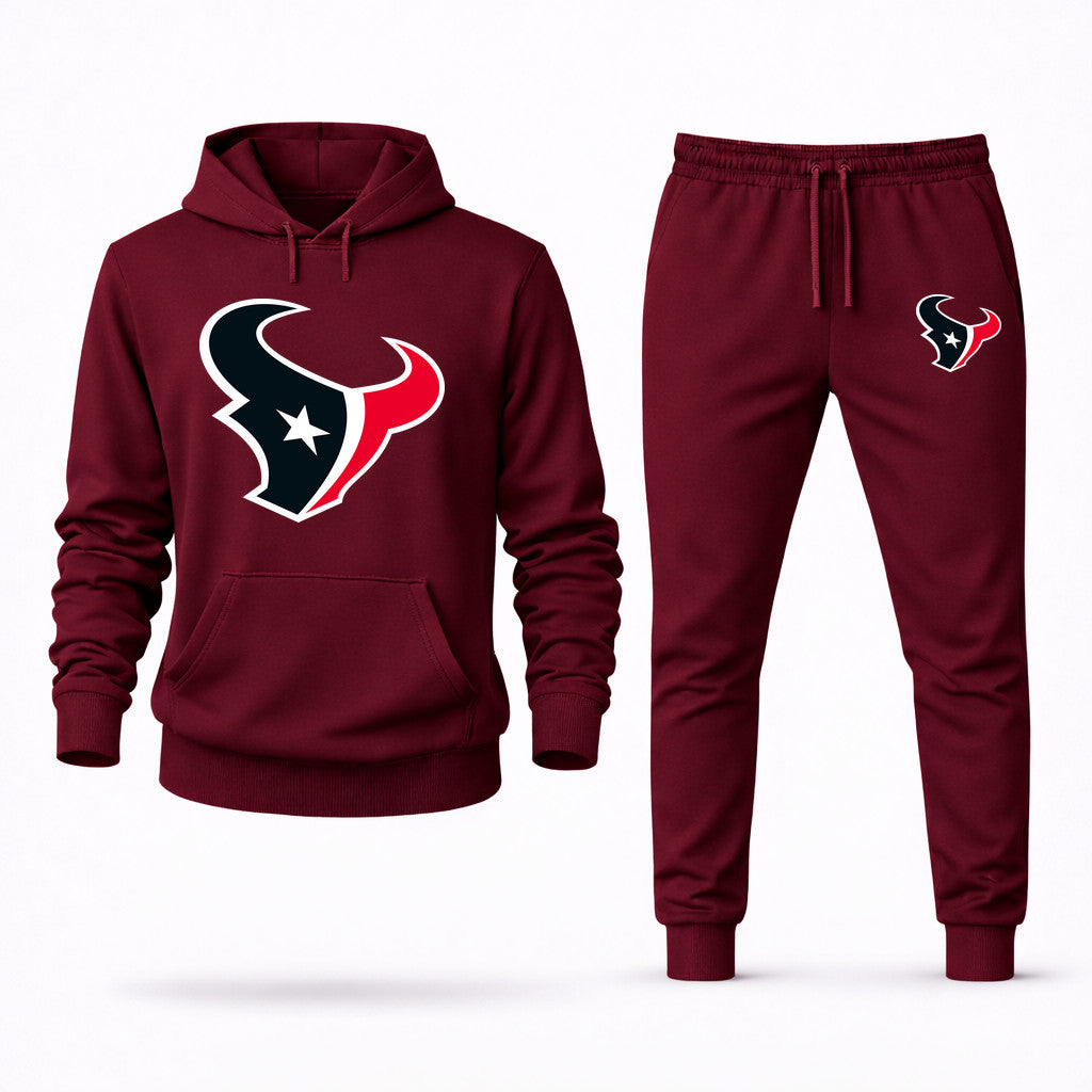 Houston Texans Hoodie and Joggers Set - Burgundy