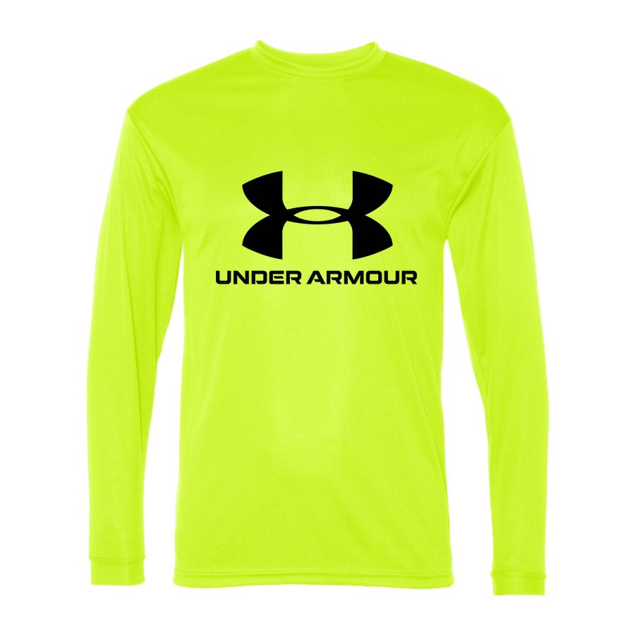 Men's Under Armour Polyester Long Sleeve T-Shirt - Safety Yellow