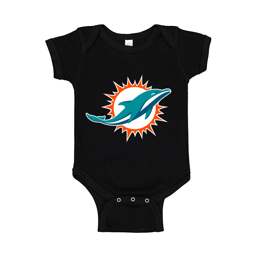 Miami Dolphins Baby Romper Onesie - Black