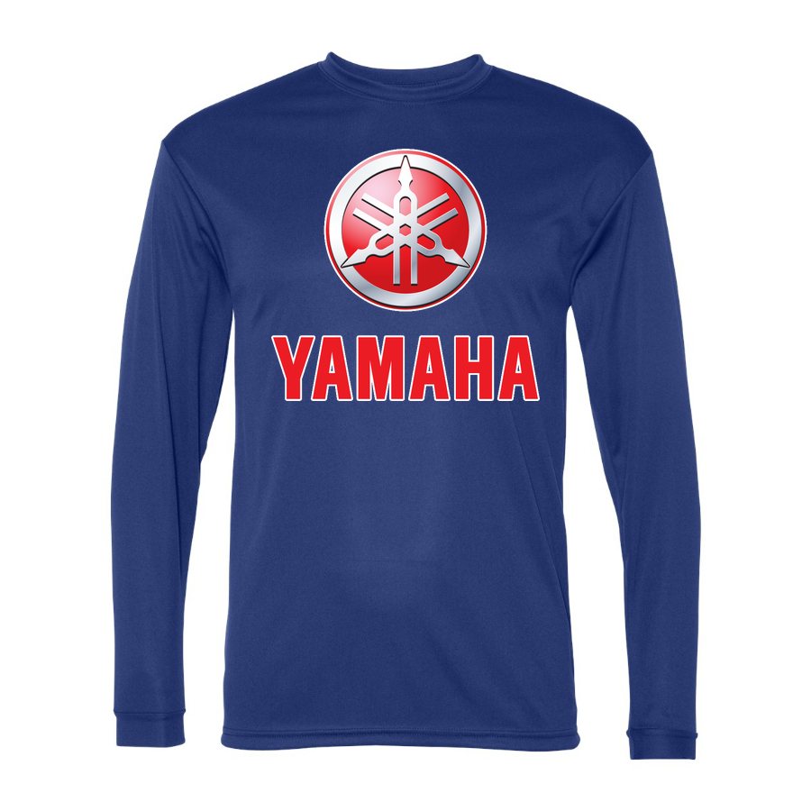 Men's YAMAHA Polyester Long Sleeve T-Shirt - Royal Blue