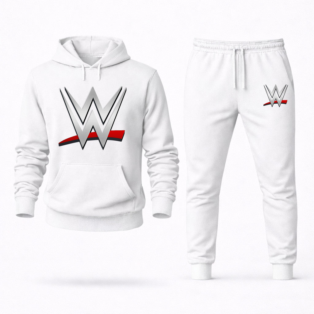 WWE Wrestling Hoodie and Joggers Set - White