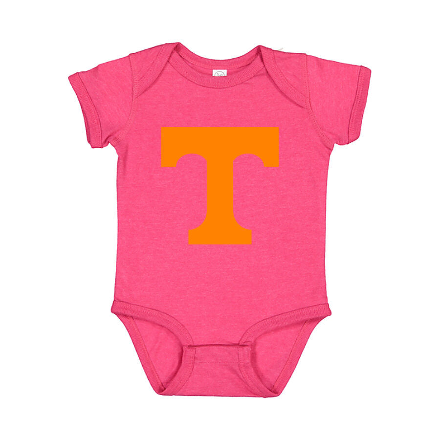 Tennessee Volunteers Orange Logo Baby Romper Onesie - Pink