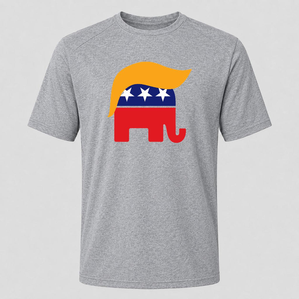 Men's Trump GOP Elephant Performance T-Shirt - Gray