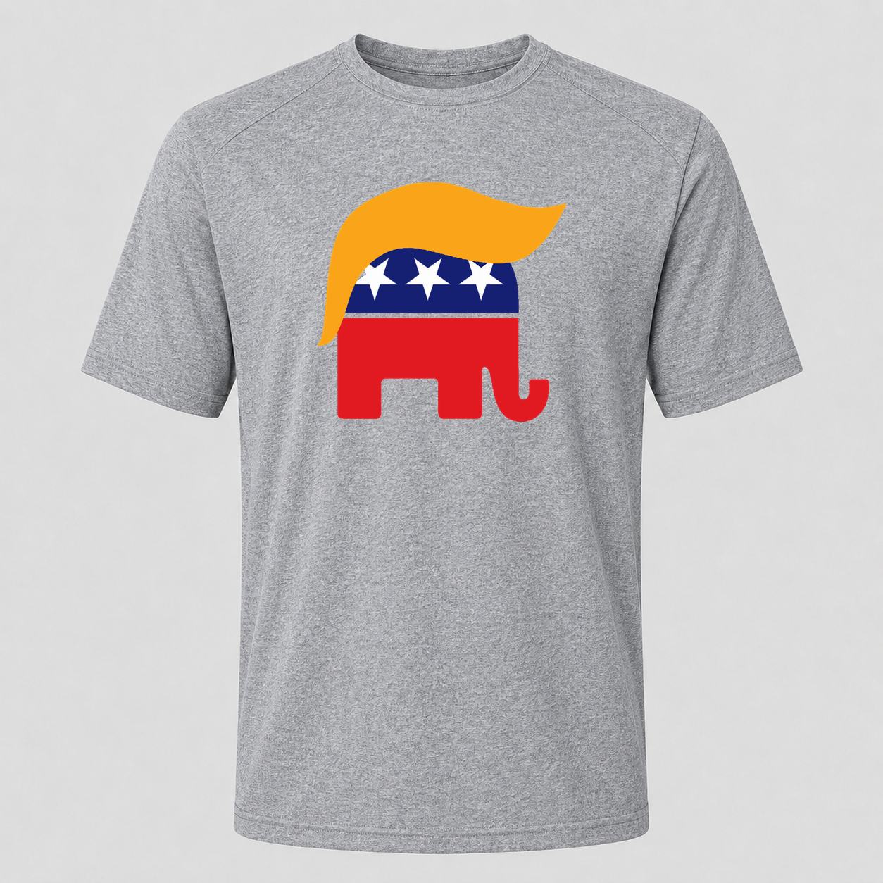 Men's Trump GOP Elephant Performance T-Shirt - Gray