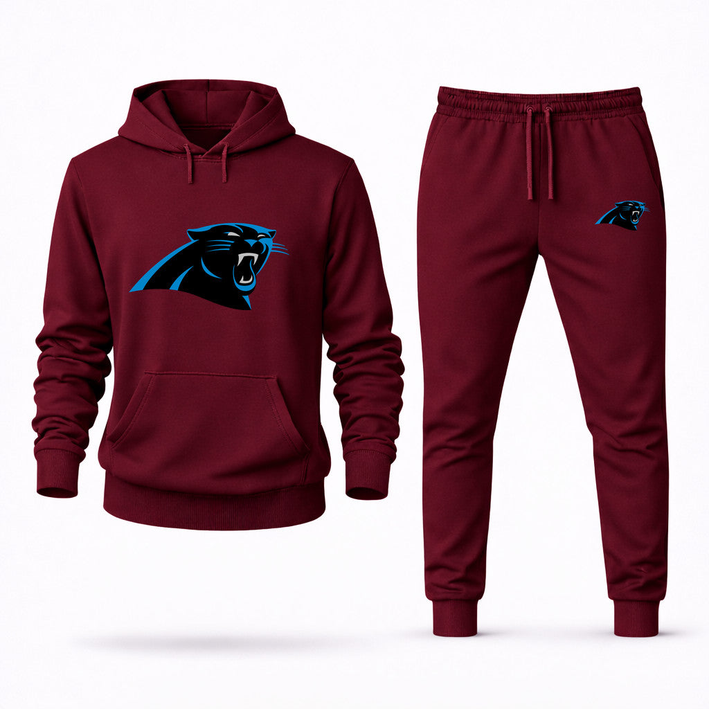 Carolina Panthers Hoodie and Joggers Set - Burgundy