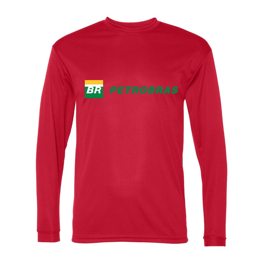 Men's Petrobras Polyester Long Sleeve T-Shirt - Red