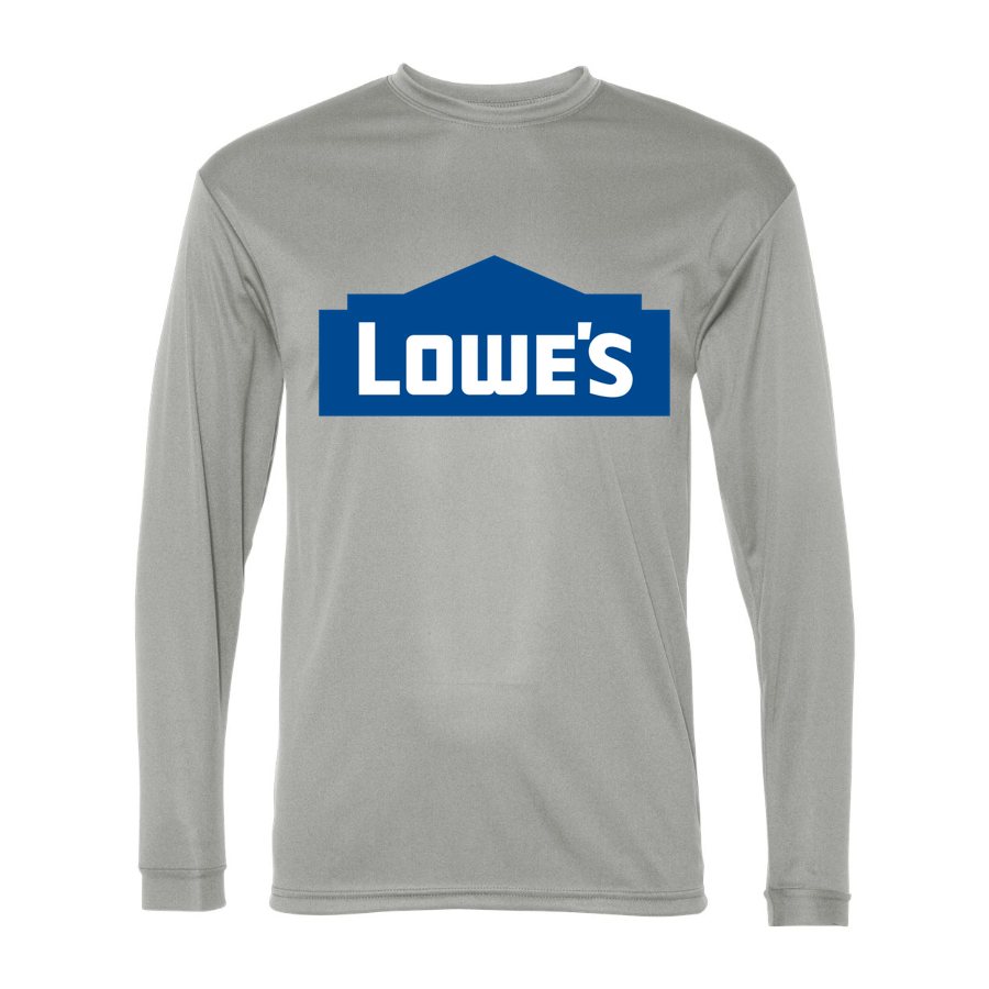 Men's Lowes Polyester Long Sleeve T-Shirt - Silver
