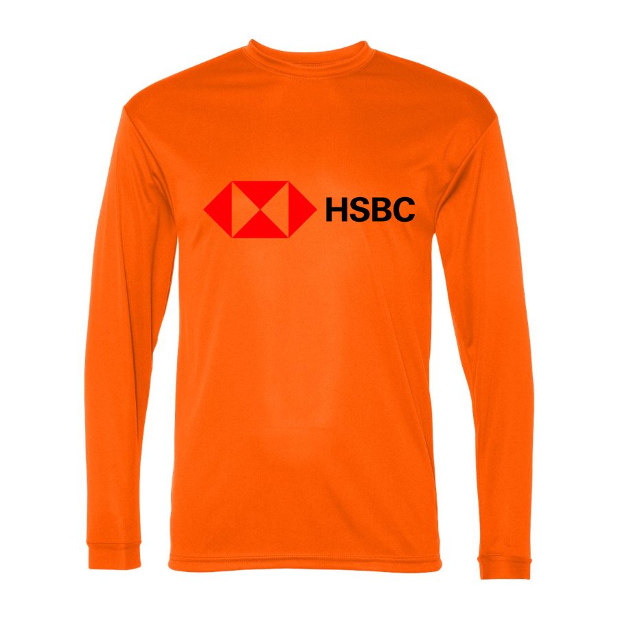 Men's HSBC Polyester Long Sleeve T-Shirt - Safety Orange