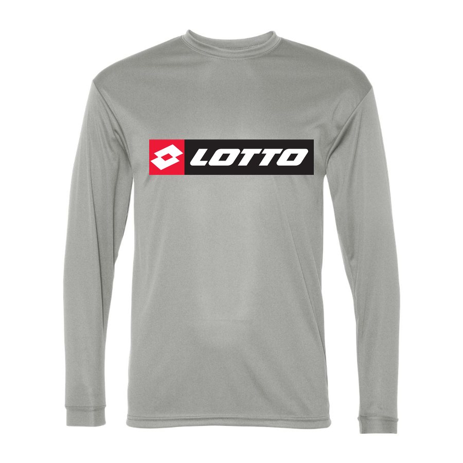 Men's Lotto Polyester Long Sleeve T-Shirt - Silver